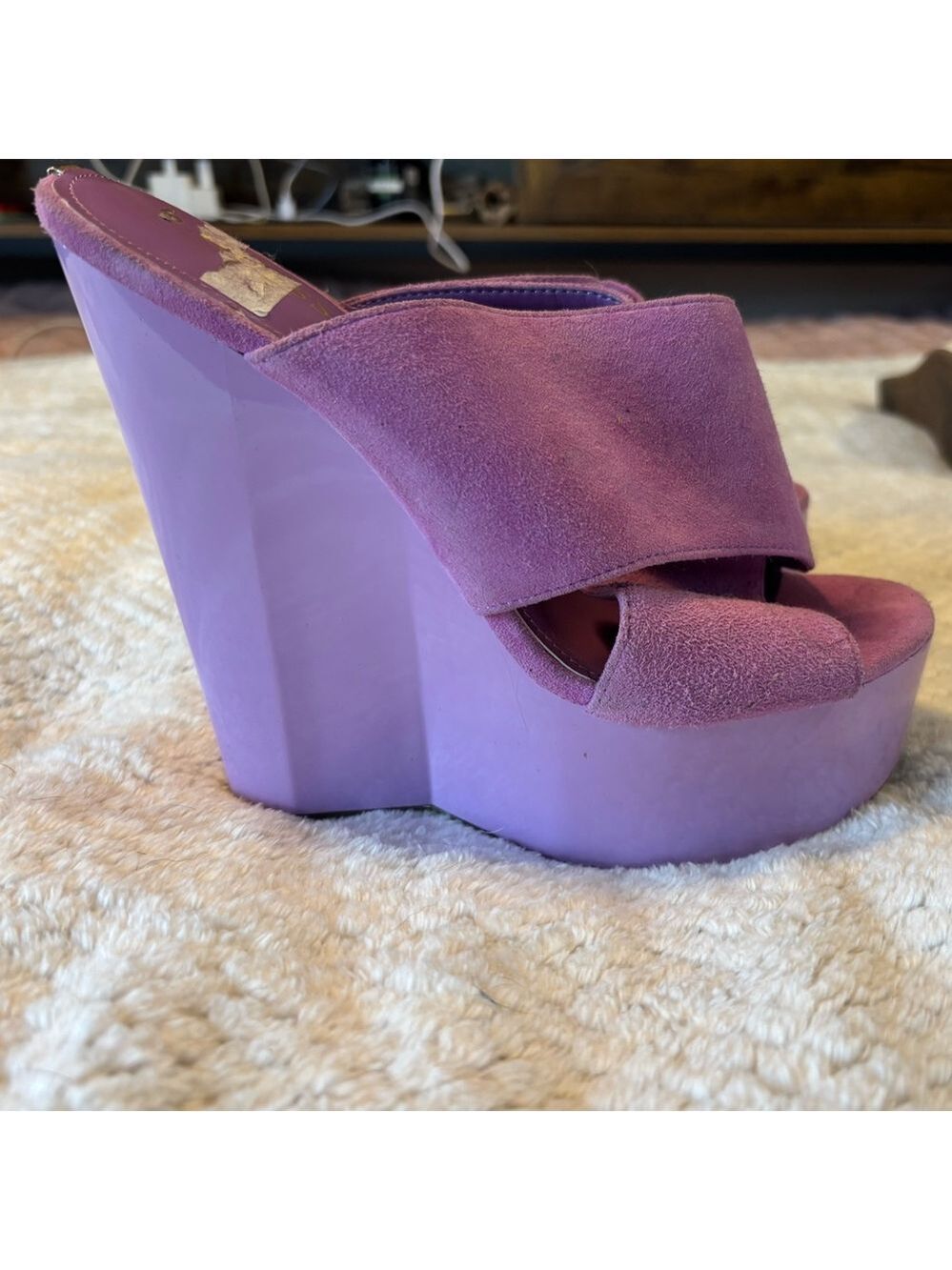 Guess Purple Wedge Sandals - Picture 6 of 7